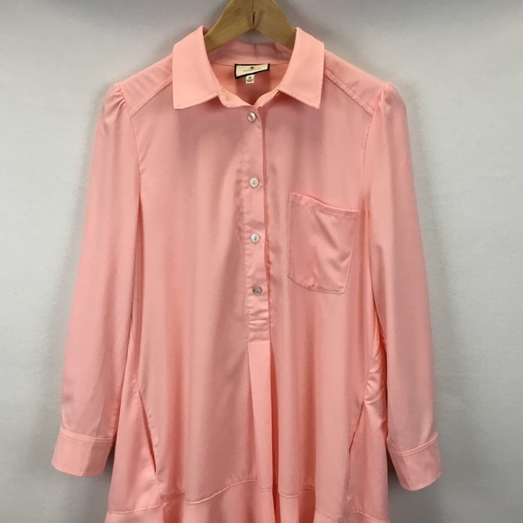 Tuckernuck Callahan Mini Shirt Dress Pink Preppy Feminine Coquette Girl Size M - Picture 4 of 10